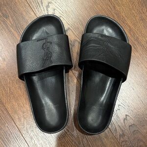 Yves Saint Laurent Black Leather Sandals